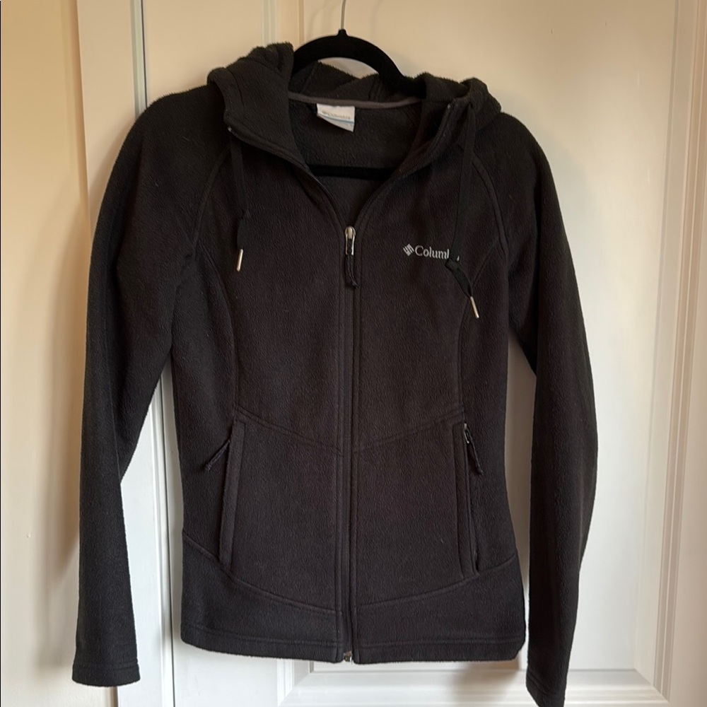 Columbia black Hooded Fleece Jacket size small